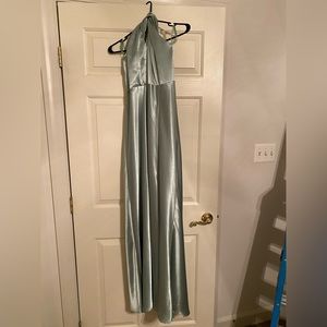 Birdy Grey Monica Satin halter dress (Sage)